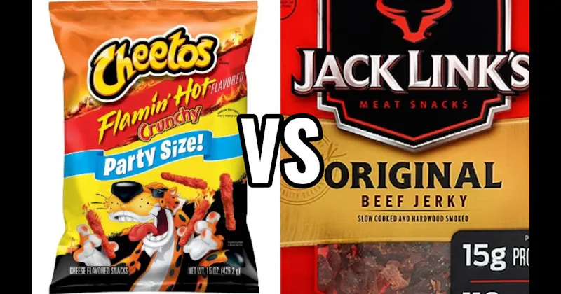 Flamin’ Hot Cheetos vs. Jack Link’s Beef Jerky