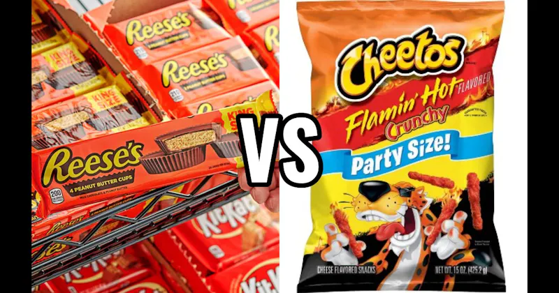 Flamin’ Hot Cheetos vs. Reese’s Peanut Butter Cups