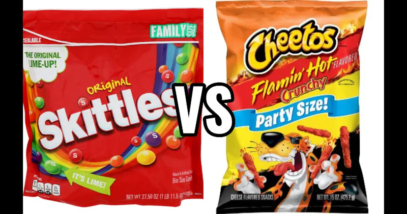 Flamin’ Hot Cheetos vs. Skittles