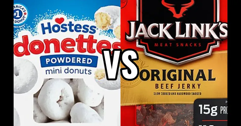 Donettes (Hostess) vs. Jack Link’s Beef Jerky
