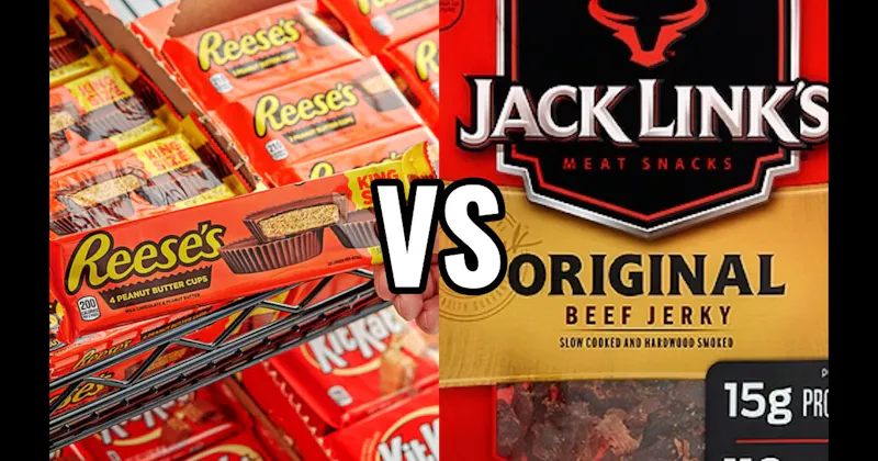 Jack Link’s Beef Jerky vs. Reese’s Peanut Butter Cups