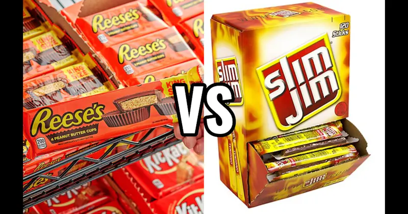 Reese’s Peanut Butter Cups vs. Slim Jim