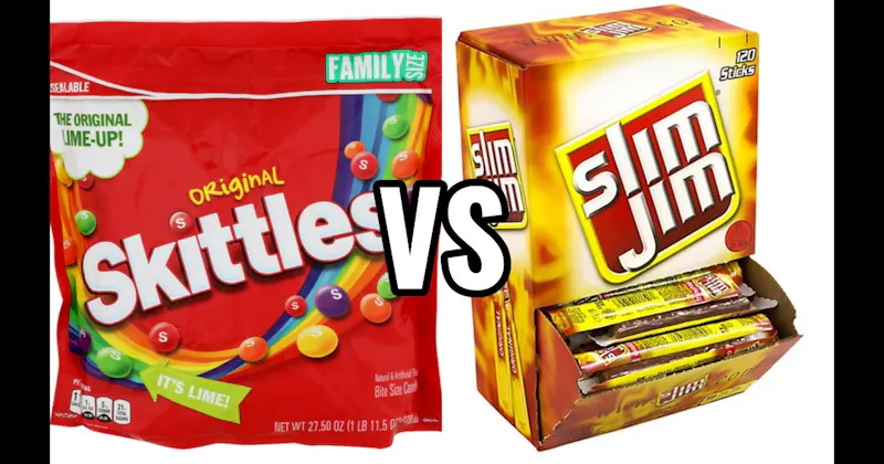 Skittles vs. Slim Jim