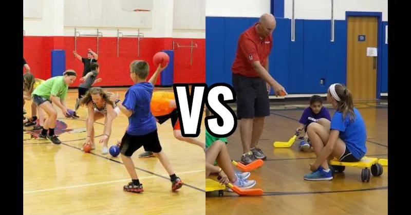 Dodgeball vs. Scooter Hockey