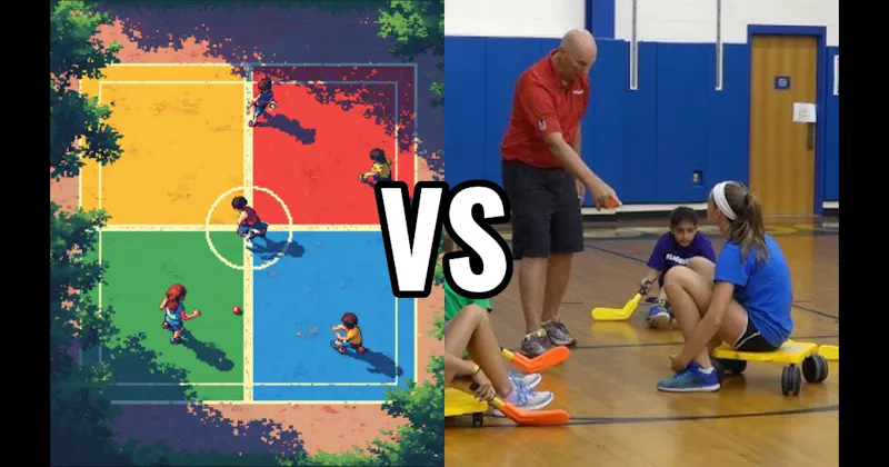 Four Square vs. Scooter Hockey