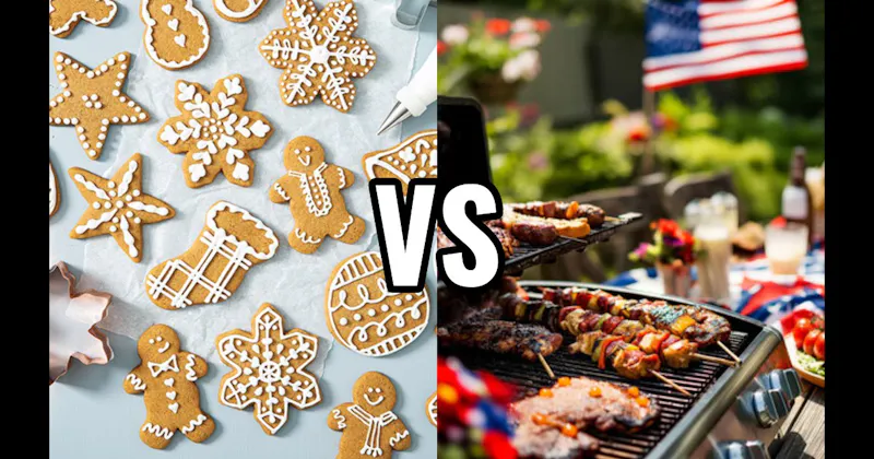Baking Holiday Cookies vs. Barbecuing on Memorial / Labor Day
