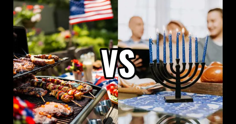 Barbecuing on Memorial / Labor Day vs. Lighting the Menorah