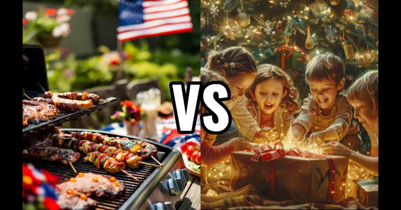 Barbecuing on Memorial / Labor Day vs. Opening Presents