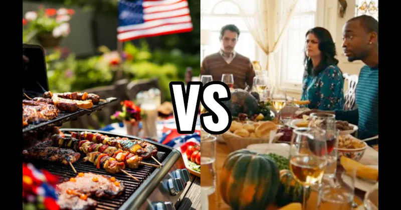 Barbecuing on Memorial / Labor Day vs. Thanksgiving Dinner