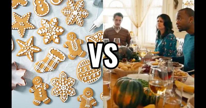 Baking Holiday Cookies vs. Thanksgiving Dinner