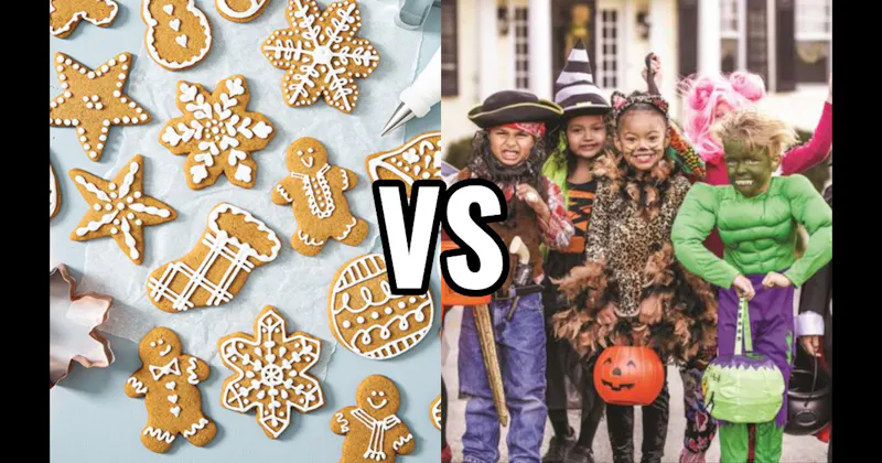 Baking Holiday Cookies vs. Trick-or-Treating