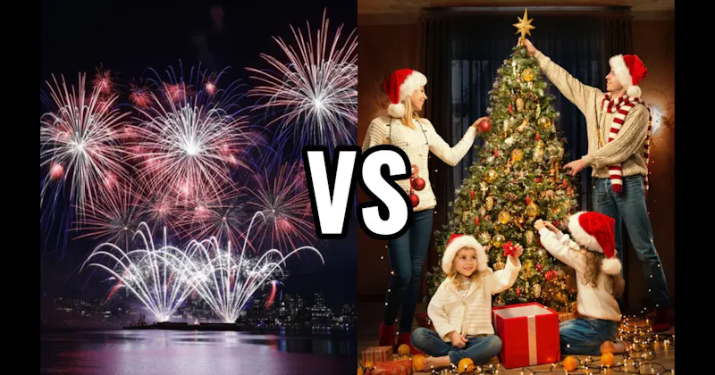 Christmas Tree Decorating vs. Fourth of July Fireworks