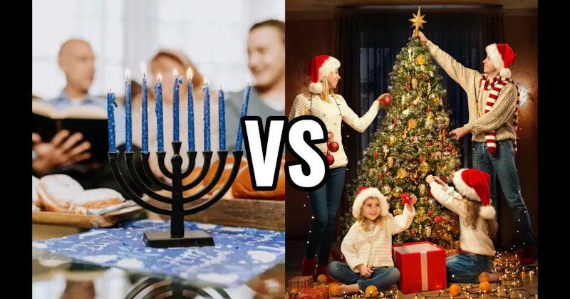 Christmas Tree Decorating vs. Lighting the Menorah