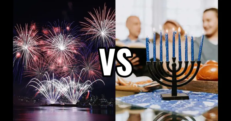 Fourth of July Fireworks vs. Lighting the Menorah