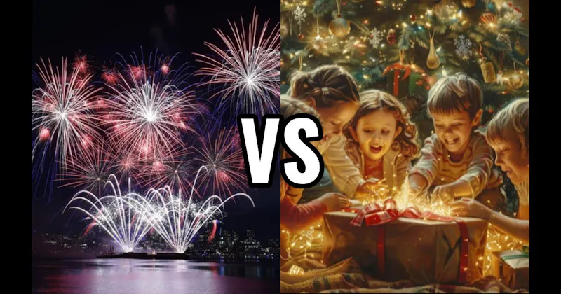 Fourth of July Fireworks vs. Opening Presents