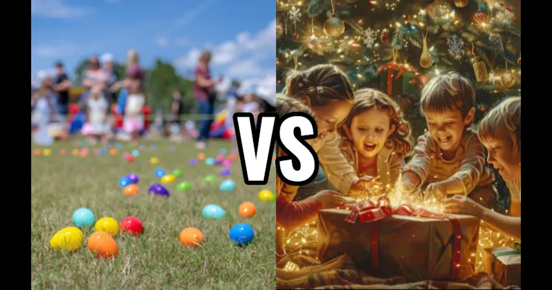 Easter Egg Hunt vs. Opening Presents