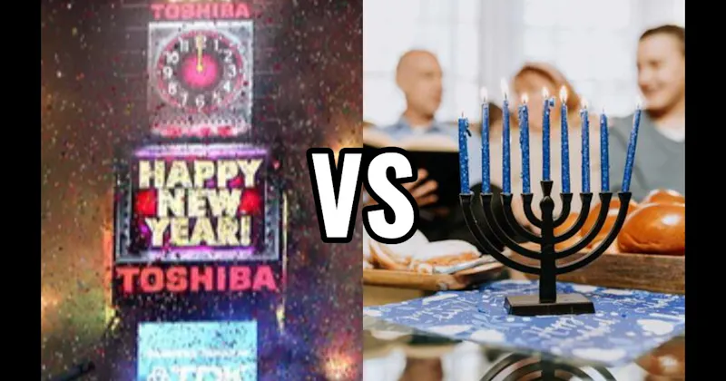 Lighting the Menorah vs. New Year’s Countdown