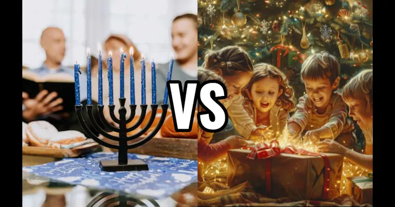 Lighting the Menorah vs. Opening Presents
