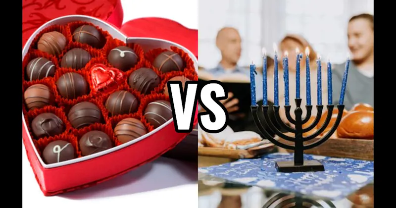 Lighting the Menorah vs. Valentine’s Cards & Chocolates
