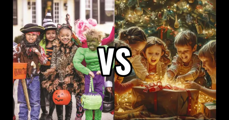 Opening Presents vs. Trick-or-Treating
