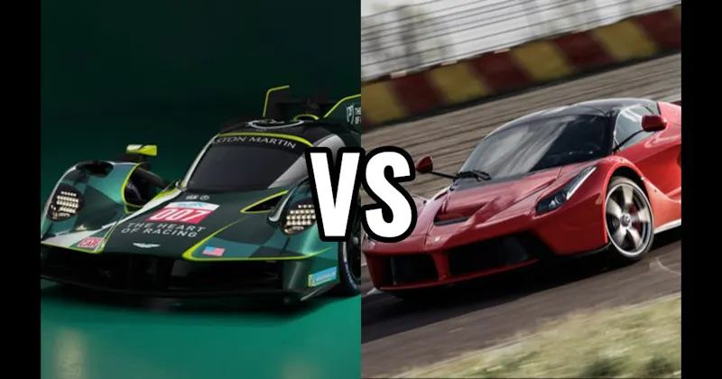 Aston Martin Valkyrie vs. Ferrari LaFerrari