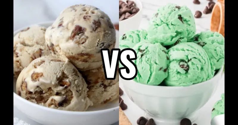 Butter Pecan Ice Cream vs. Mint Chocolate Chip Ice Cream