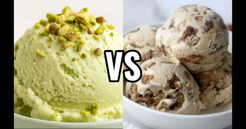 Butter Pecan Ice Cream vs. Pistachio Ice Cream