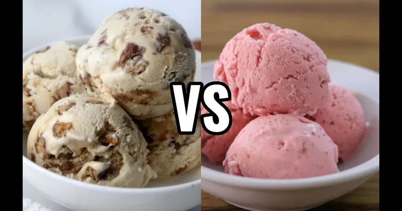 Butter Pecan Ice Cream vs. Strawberry Ice Cream