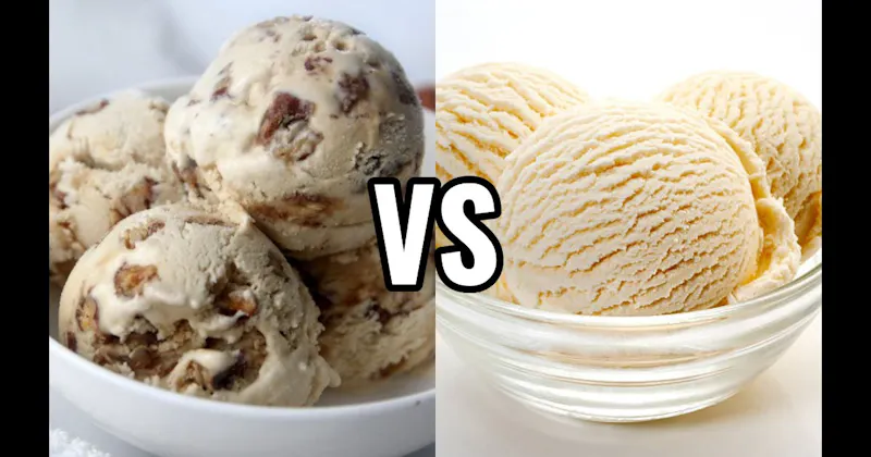 Butter Pecan Ice Cream vs. Vanilla Ice Cream
