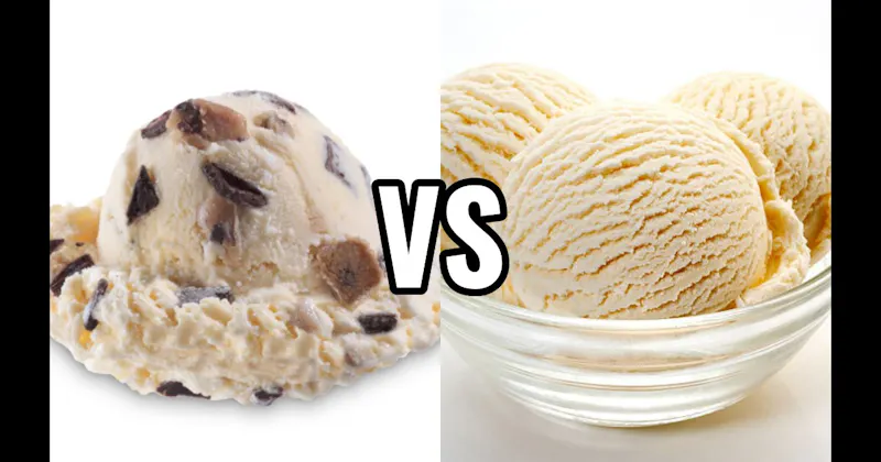 Chocolate Chip Cookie Dough Ice Cream vs. Vanilla Ice Cream