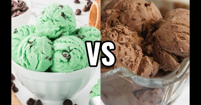 Chocolate Ice Cream vs. Mint Chocolate Chip Ice Cream