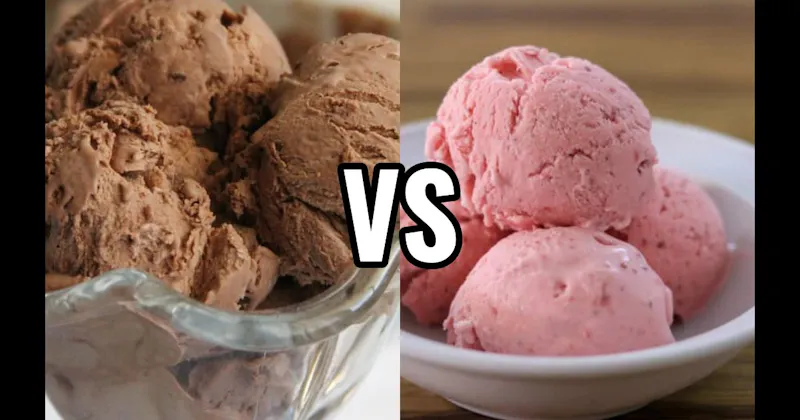 Chocolate Ice Cream vs. Strawberry Ice Cream