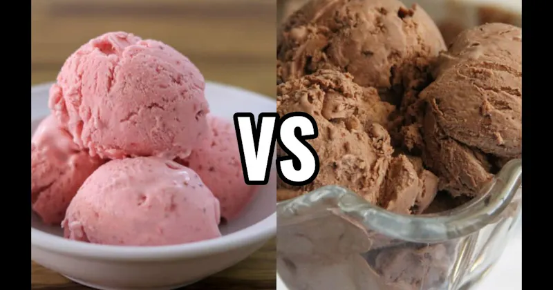 Chocolate Ice Cream vs. Strawberry Ice Cream