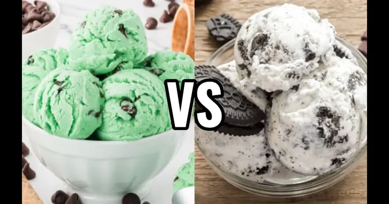 Cookies & Cream Ice Cream vs. Mint Chocolate Chip Ice Cream