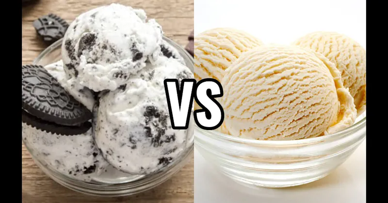 Cookies & Cream Ice Cream vs. Vanilla Ice Cream
