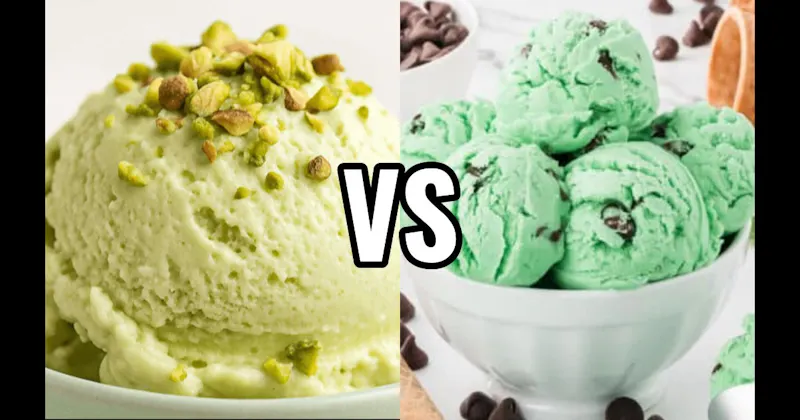 Mint Chocolate Chip Ice Cream vs. Pistachio Ice Cream