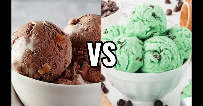 Mint Chocolate Chip Ice Cream vs. Rocky Road Ice Cream