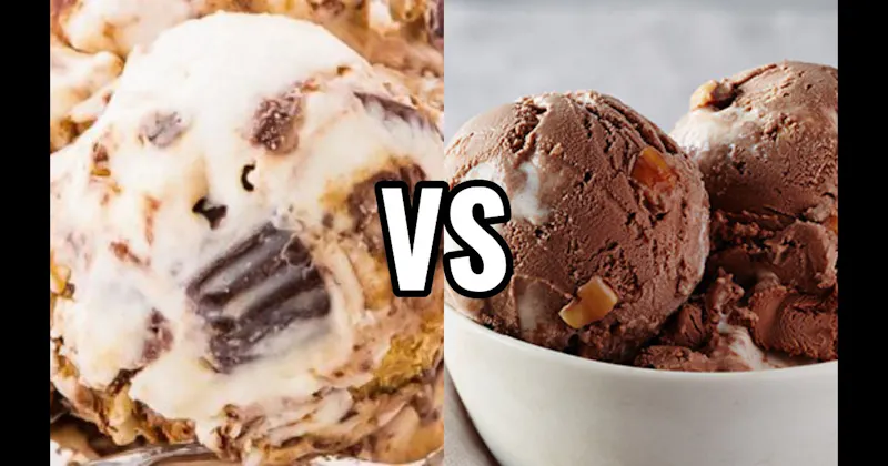 Moose Tracks Ice Cream vs. Rocky Road Ice Cream