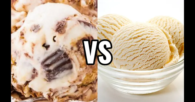Moose Tracks Ice Cream vs. Vanilla Ice Cream