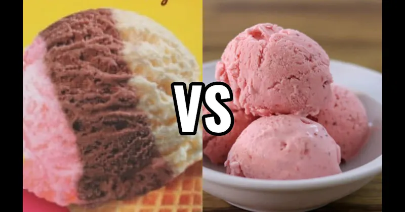 Neapolitan Ice Cream vs. Strawberry Ice Cream