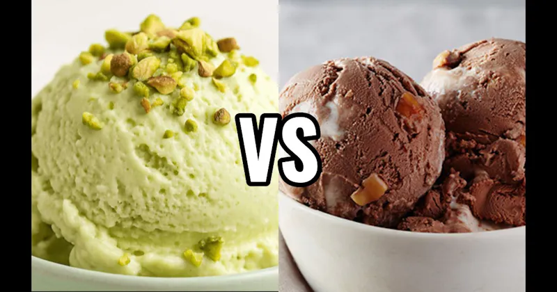 Pistachio Ice Cream vs. Rocky Road Ice Cream