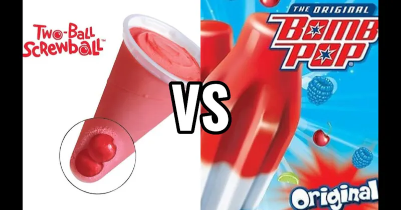 Bomb Pop vs. Screwball (Cherry Cone with Gum Ball)