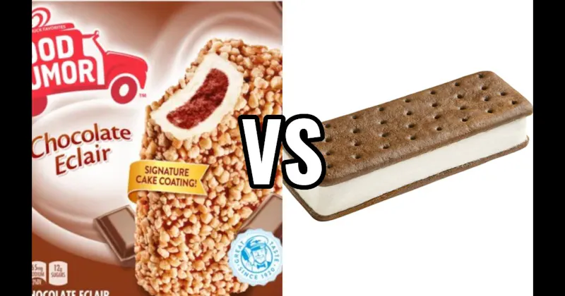 Chocolate Eclair Bar vs. Ice Cream Sandwich