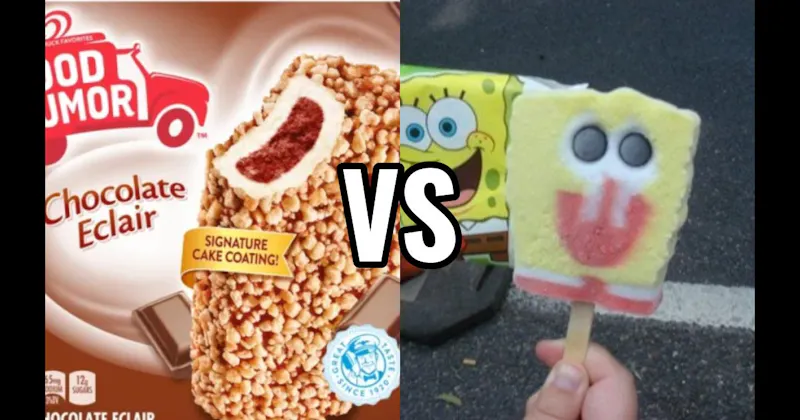 Chocolate Eclair Bar vs. SpongeBob Popsicle