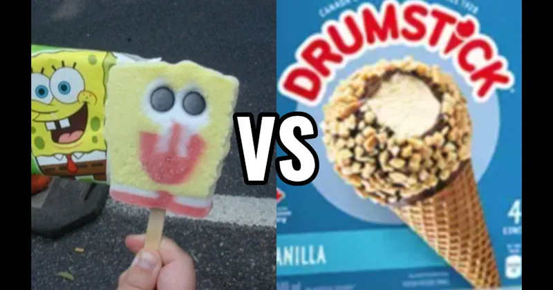 Drumstick vs. SpongeBob Popsicle