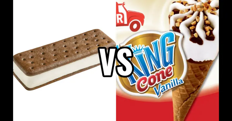Ice Cream Sandwich vs. King Cone