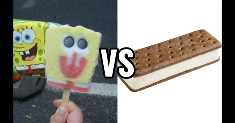 Ice Cream Sandwich vs. SpongeBob Popsicle