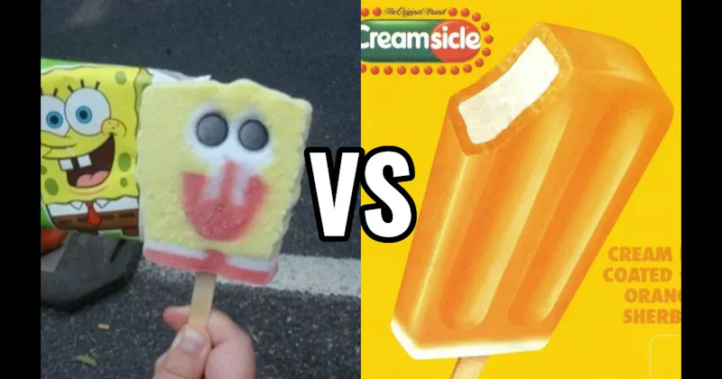 Orange Creamsicle Bar vs. SpongeBob Popsicle