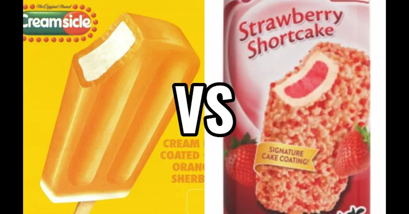 Orange Creamsicle Bar vs. Strawberry Shortcake Bar