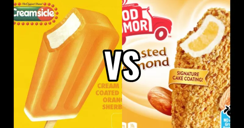 Orange Creamsicle Bar vs. Toasted Almond Bar